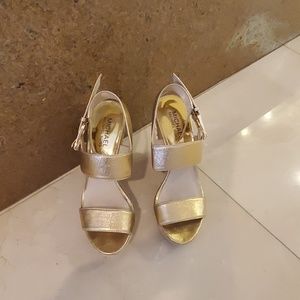 Michael Kors Gold Sandals platforms